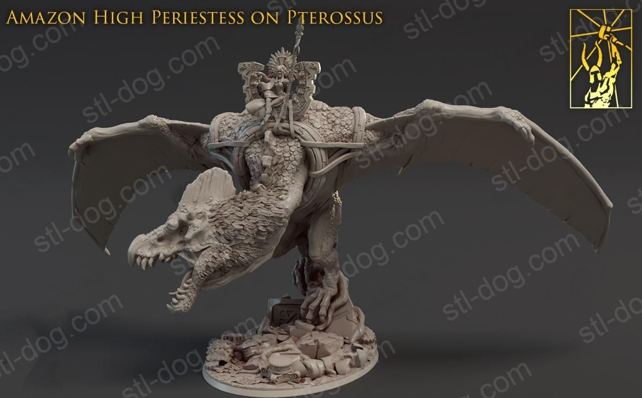 亚马逊斯(Amazons)翼龙(Pterossaurus)3D打印图纸